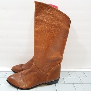 Pazzo Leather Embossed Boots 10